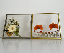 Load image into Gallery viewer, pressed flower and calligraphy glass frame, 압화와 손글씨의 특별한 유리액자