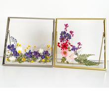 Load image into Gallery viewer, pressed flower and calligraphy glass frame, 압화와 손글씨의 특별한 유리액자