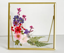 Load image into Gallery viewer, pressed flower and calligraphy glass frame, 압화와 손글씨의 특별한 유리액자