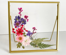 Load image into Gallery viewer, pressed flower and calligraphy glass frame, 압화와 손글씨의 특별한 유리액자